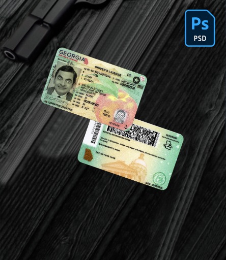 USA Georgia driving license template in PSD format (2019 – present) PSD